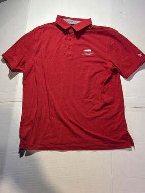 Under Armour US Open Red Polo Shirt Size Large